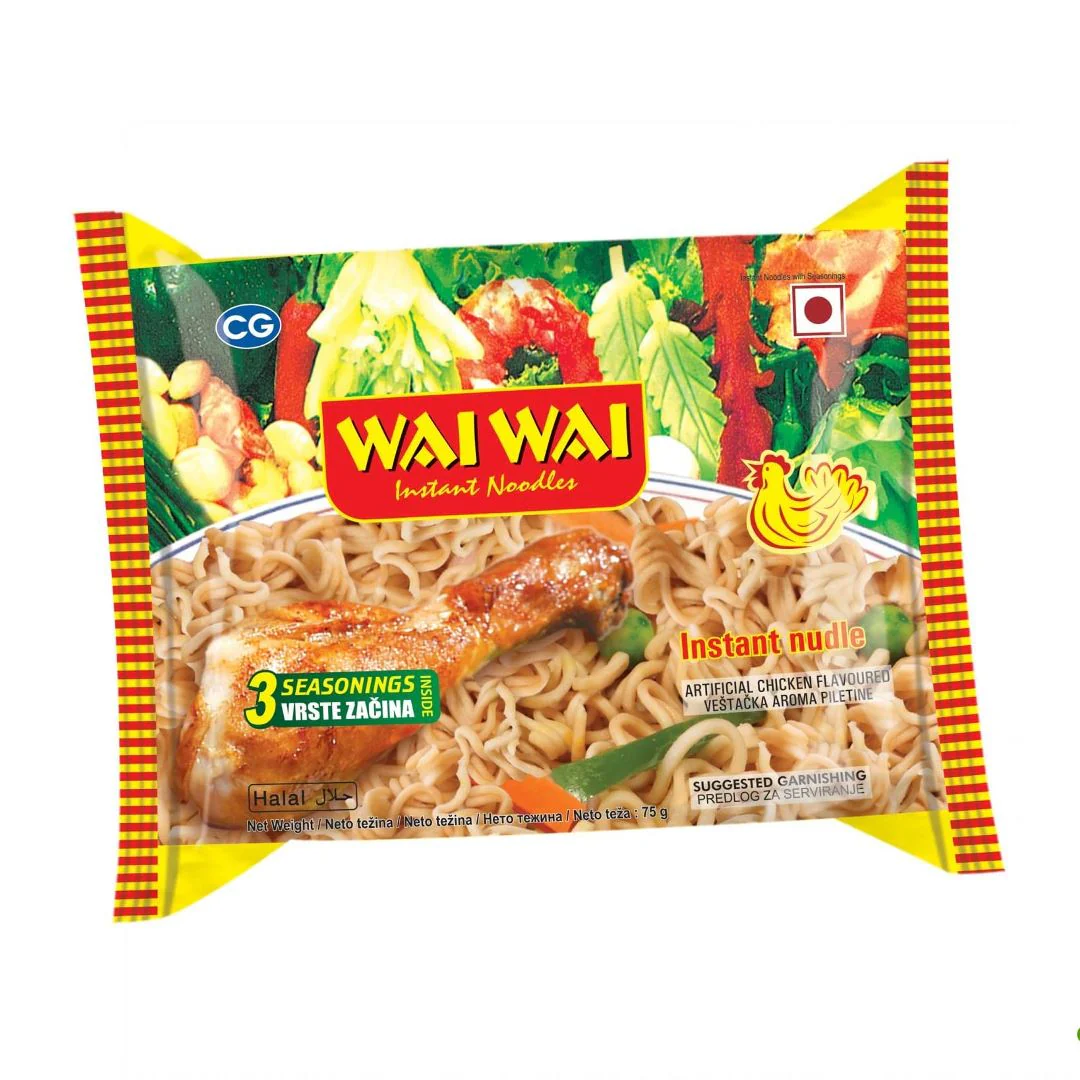 WAI WAI NOODLES CHICKEN FLVR 75G