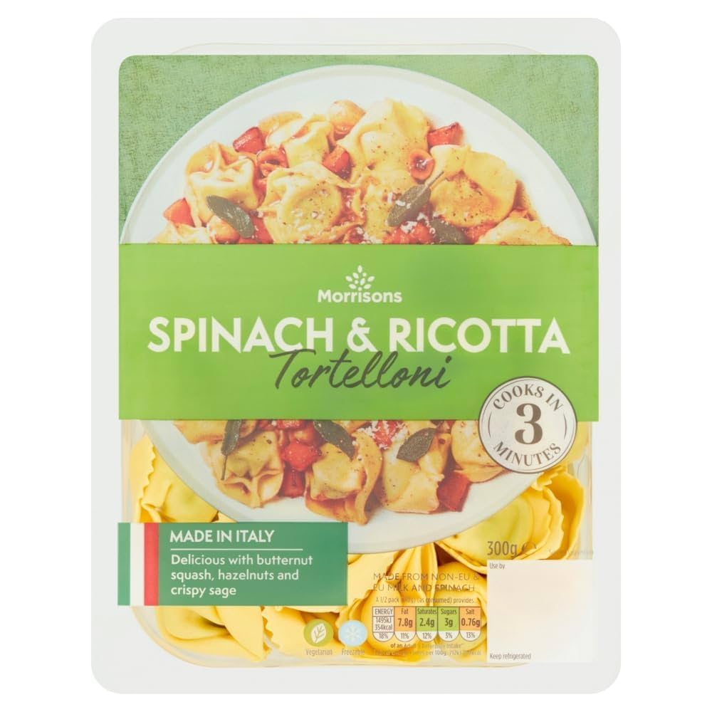 MORRISONS SPINACH & RICOTTA TORTELLONI 300G