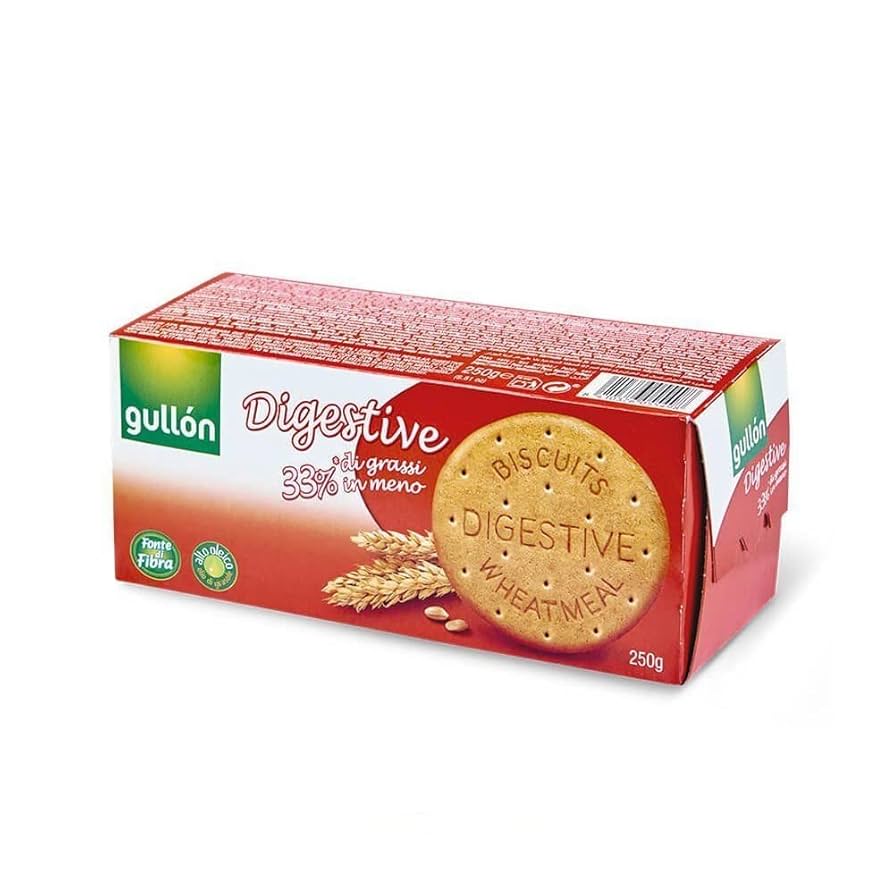 GULLON DIGESTIVE 33% WHEATMEAL BISCUITS 250G 1 GULLON DIGESTIVE 33% WHEATMEAL BISCUITS 250G