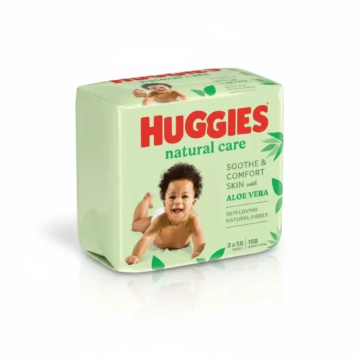 HUGGIES BABY WIPES NATURAL CARE 56'S - 3NOS