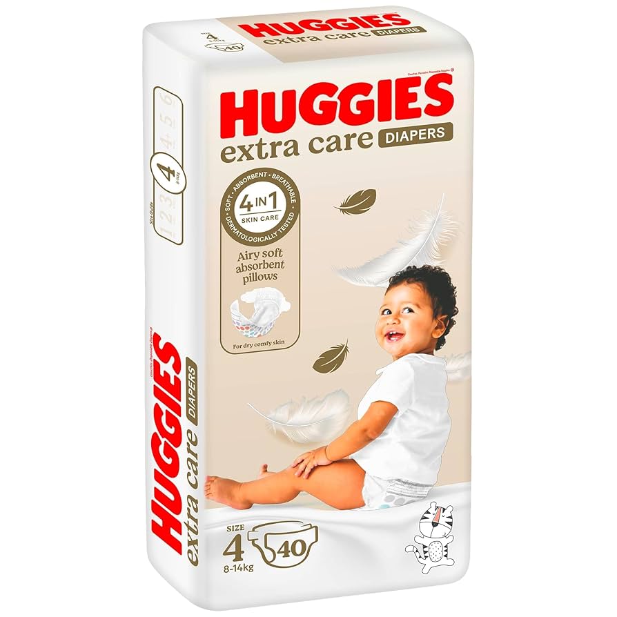 HUGGIES EXTRA CARE BABY DIAPERS SIZE-4+