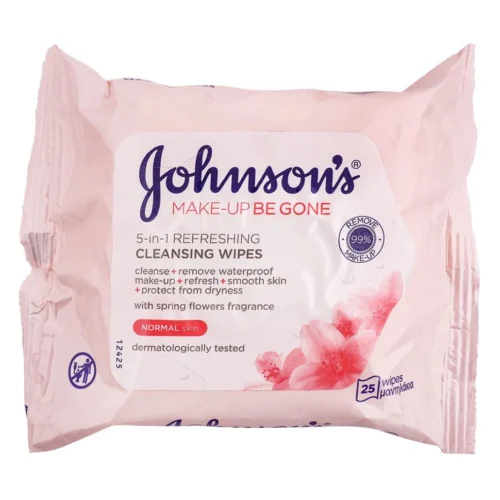JOHNSONS MAKEUP WIPES NORMAL 25S