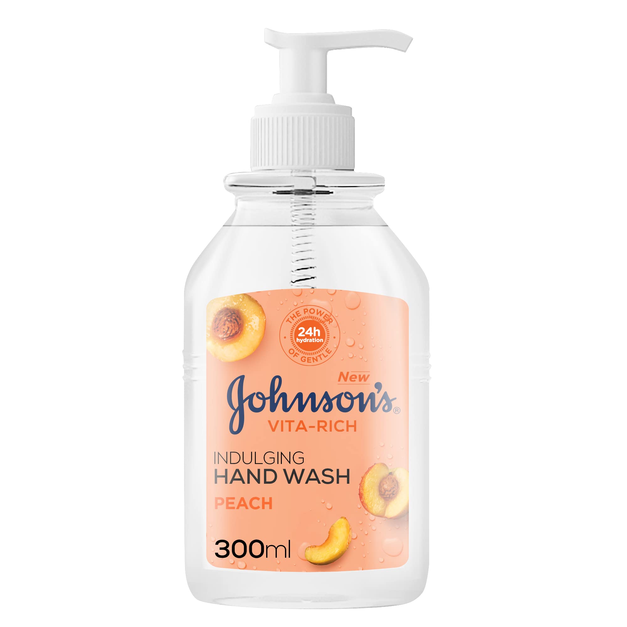 JOHNSONS VITA-RICH HANDWASH PEACH 300ML