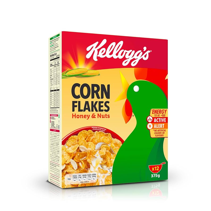 KELLOGGS CORN FLAKES HONEY&NUTS 375G