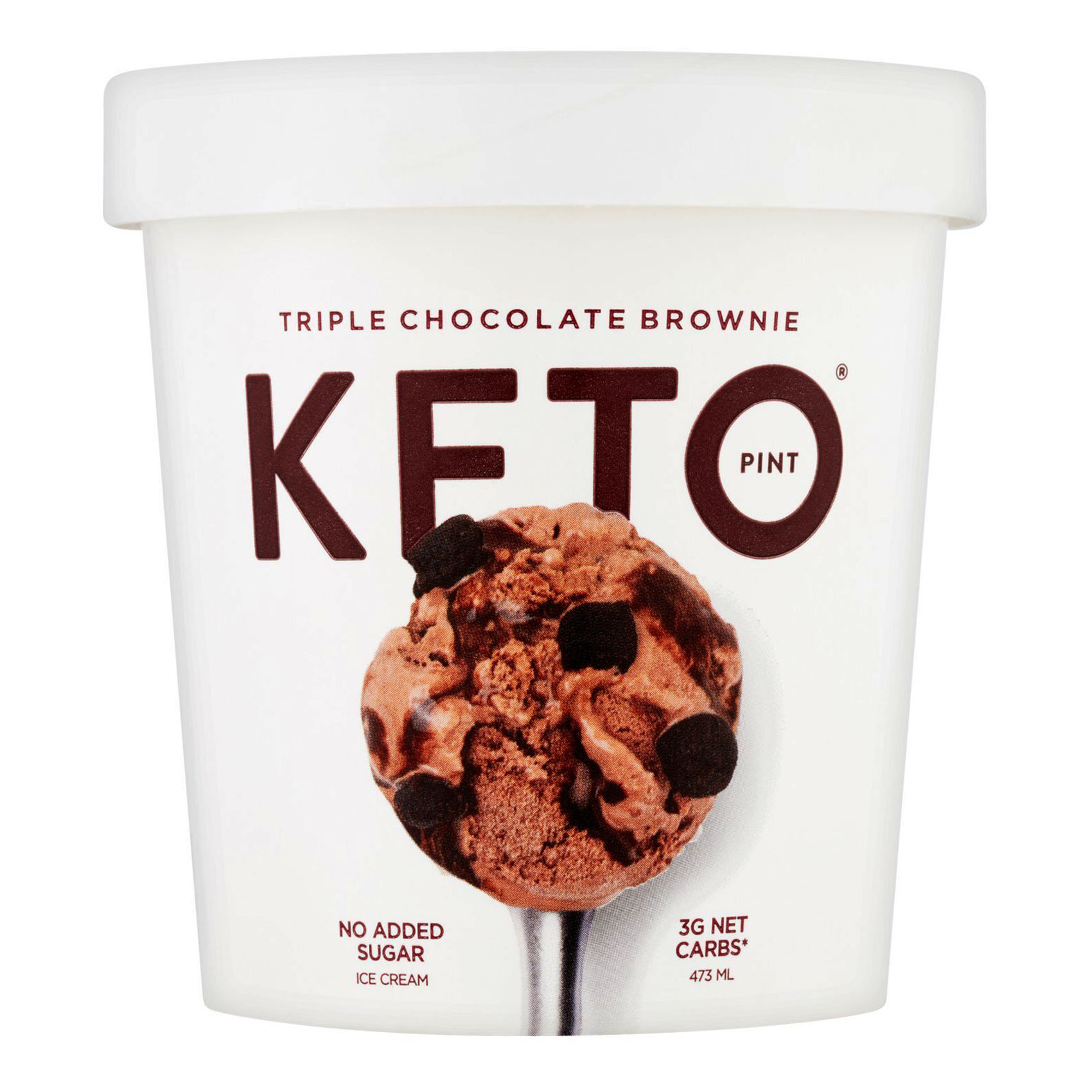 KETO ICE CREAM TRIPLE CHOCOLATE BROWNIE 473ML