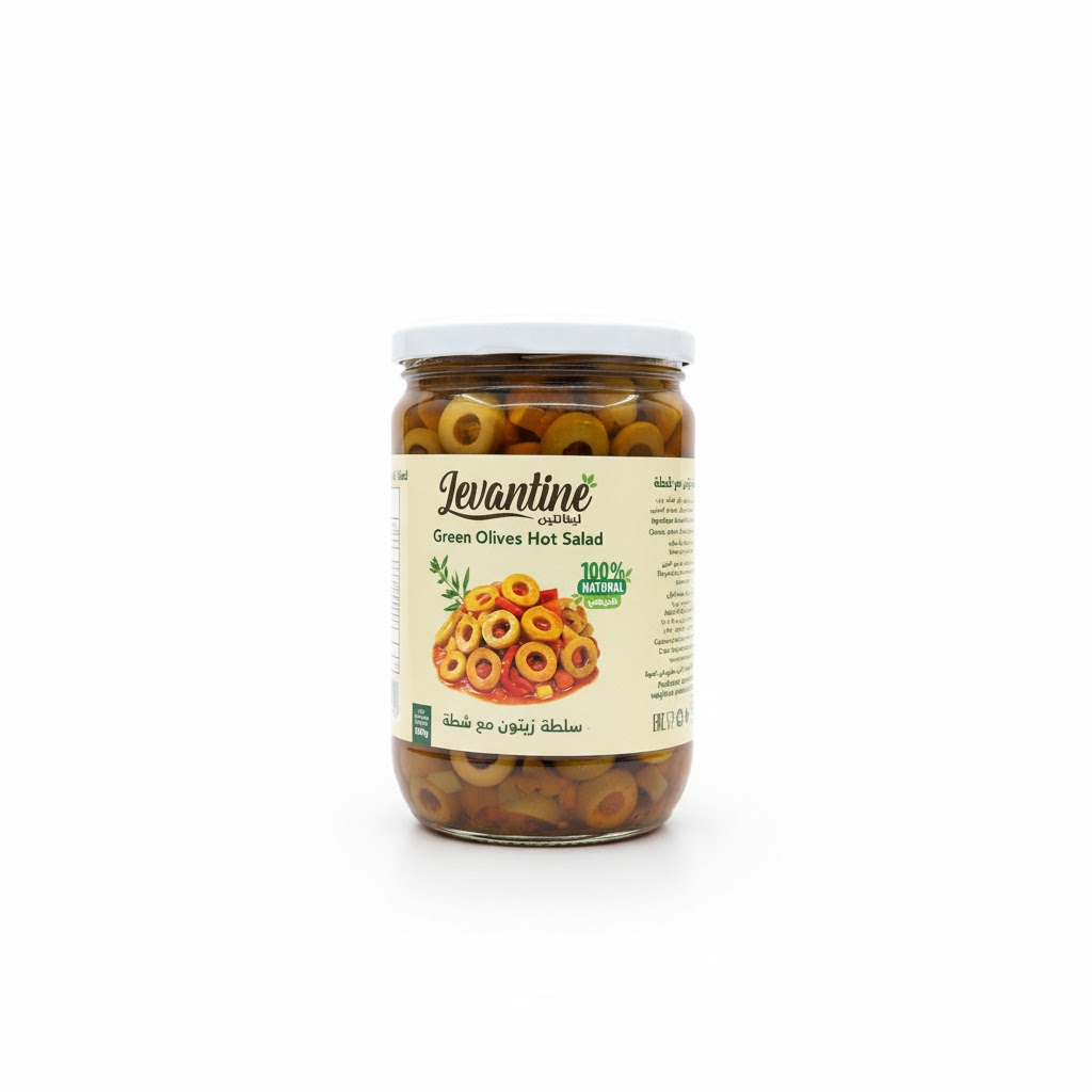 LEVANTINE GREEN OLIVES SALAD SPICY 600ML