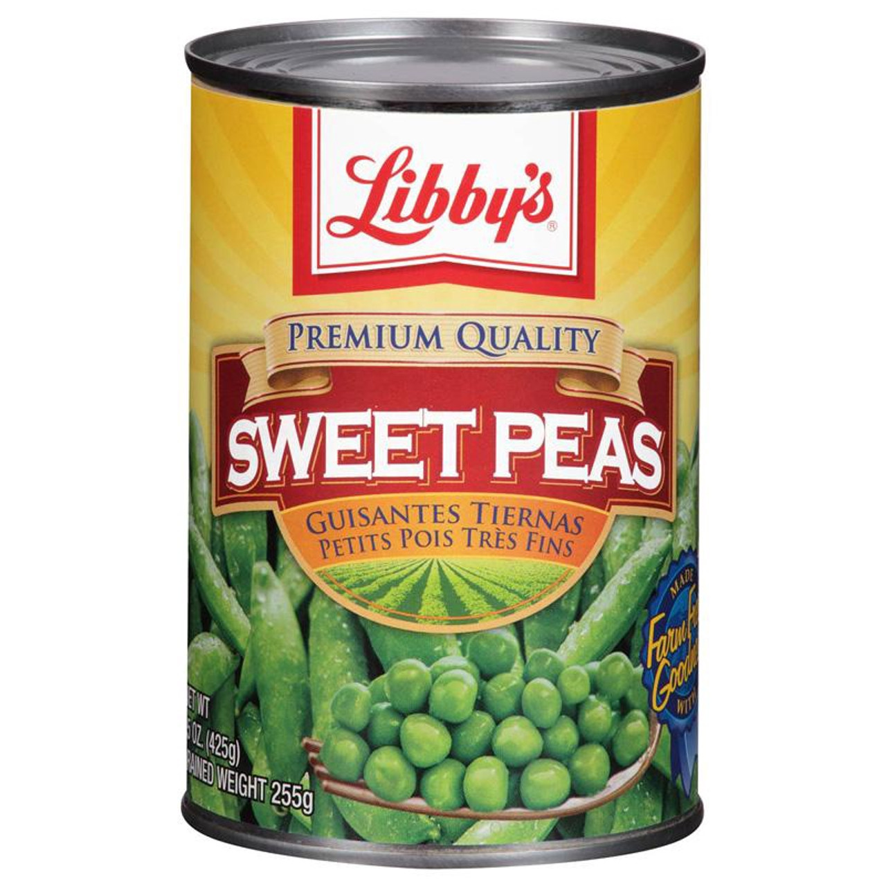 LIBBYS SWEET PEAS IN CAN 425G