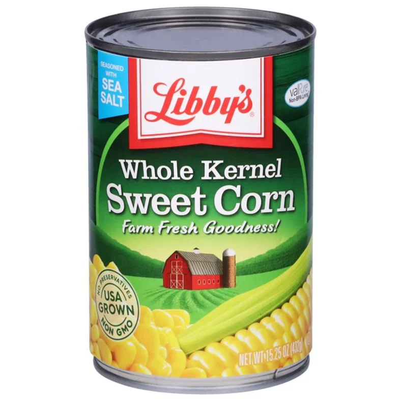 LIBBYS WHOLE KERNAL SWEET CORN 425G