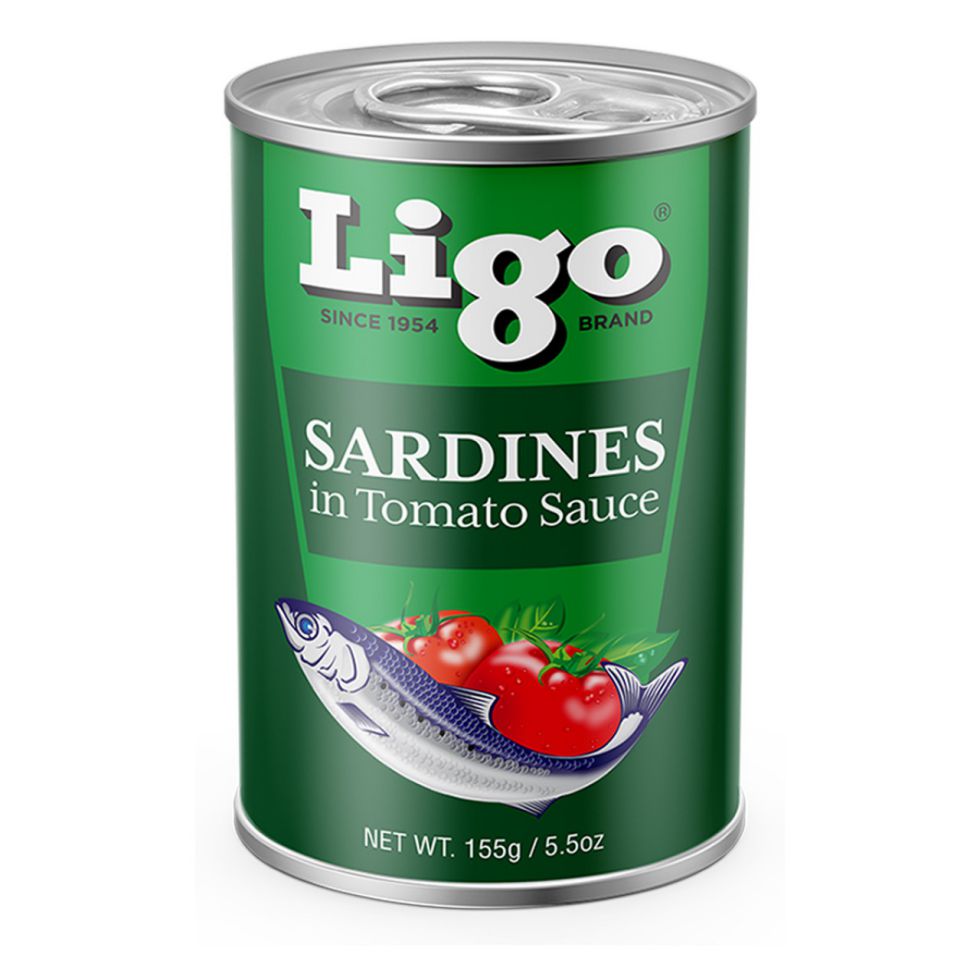 LIGO SARDINESS IN TOMATO SAUCE GREEN 155G