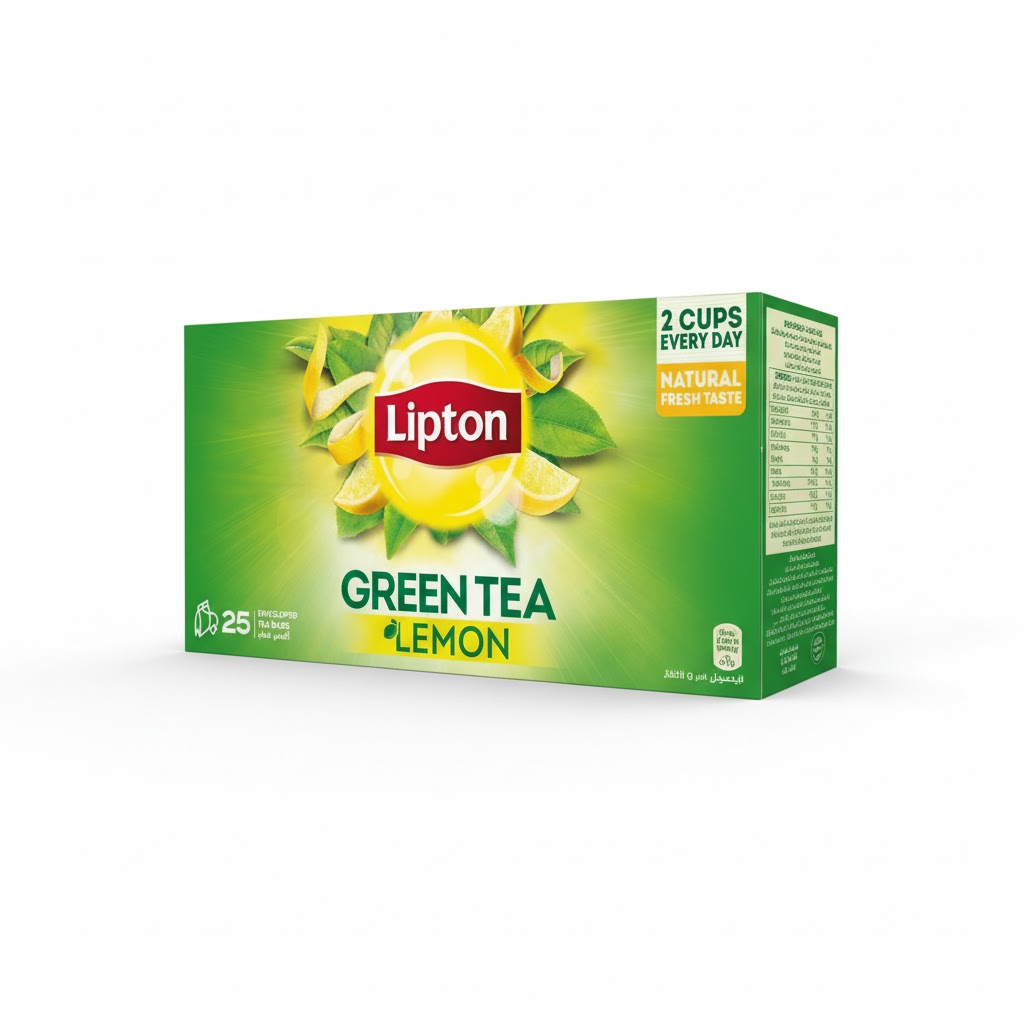 LIPTON GREEN TEA BAGS LEMON 25S