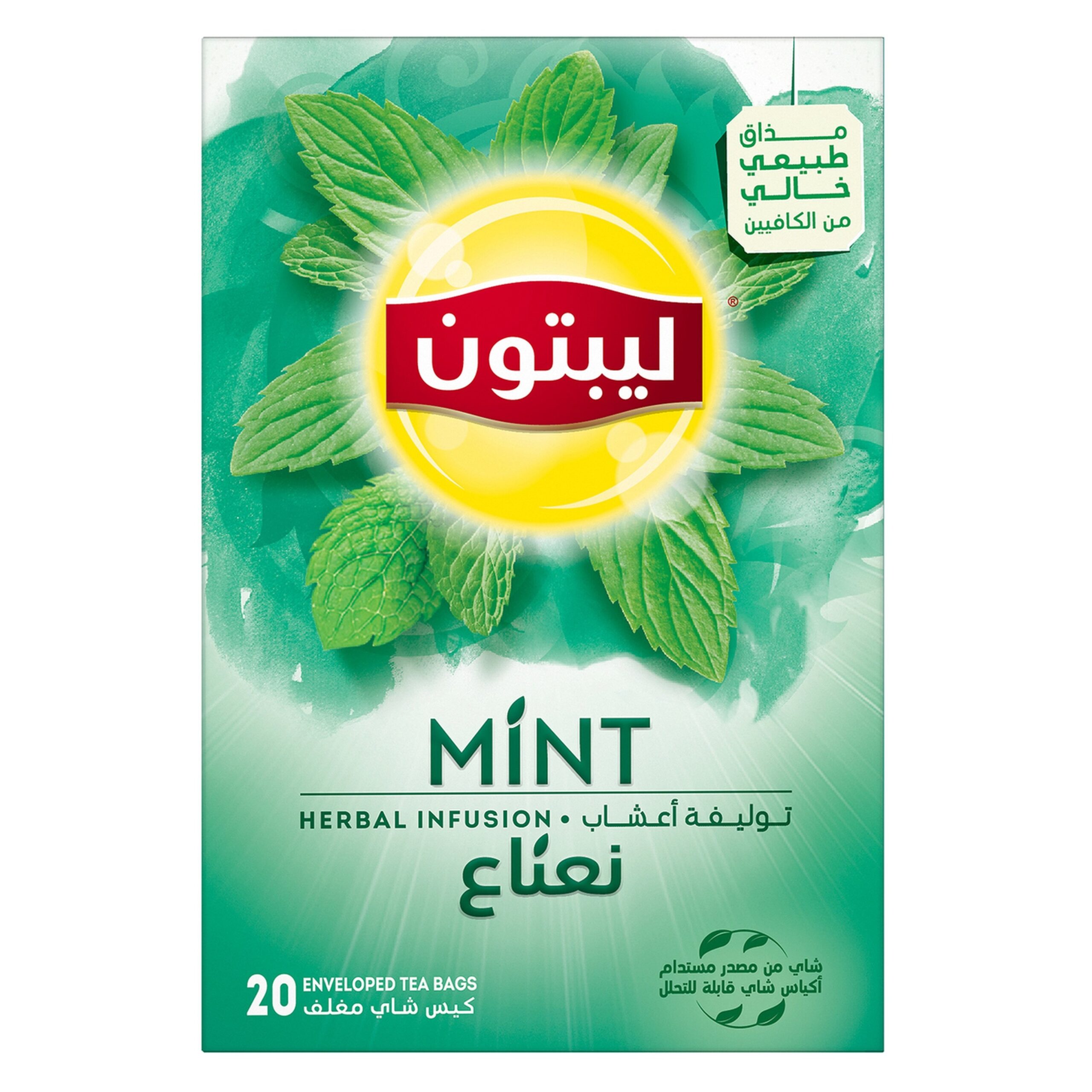 LIPTON HERBAL TEA BAGS MINT 20S