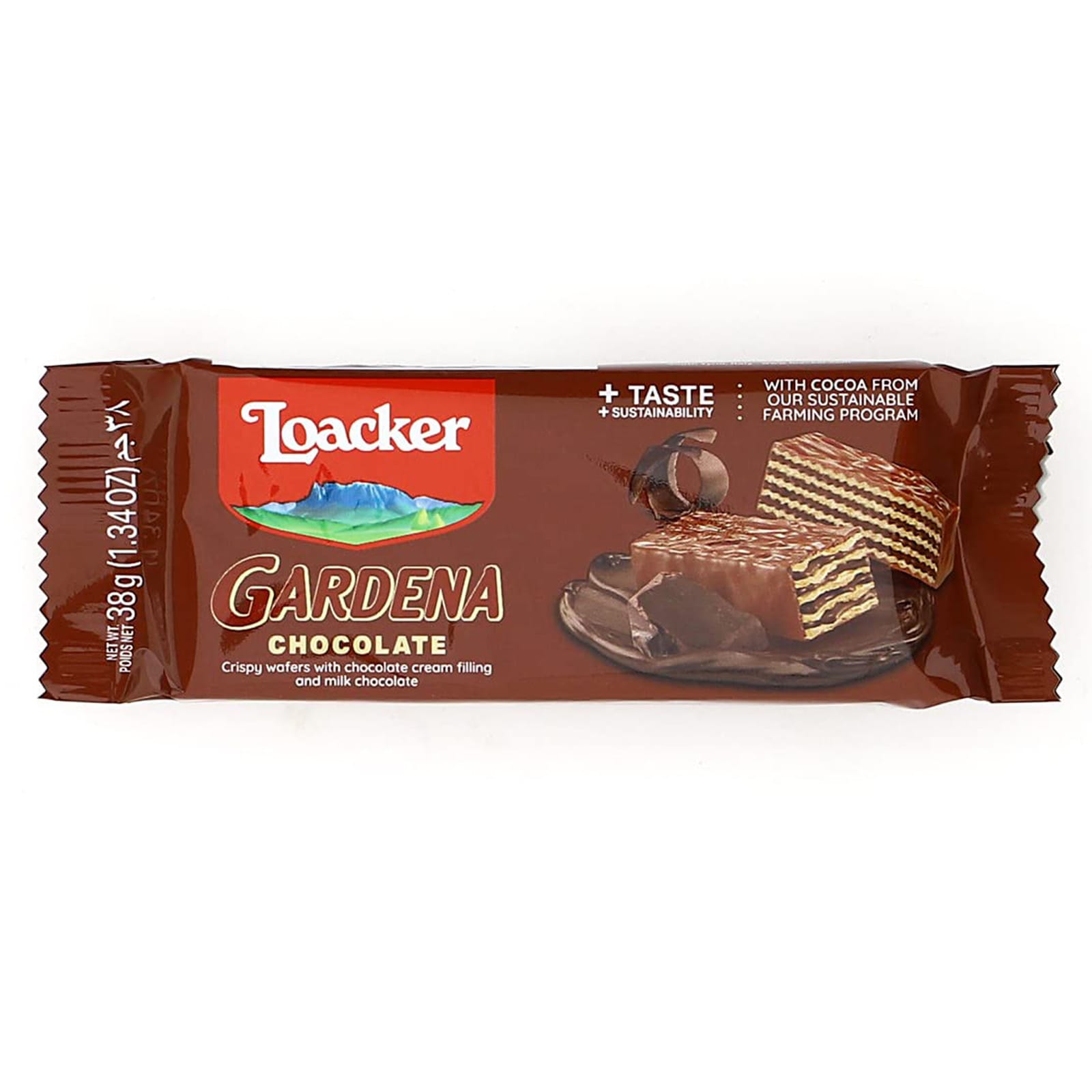 LOACKER WAFER GARDENA CHOCOLATE 38G LOACKER WAFER GARDENA CHOCOLATE 38G