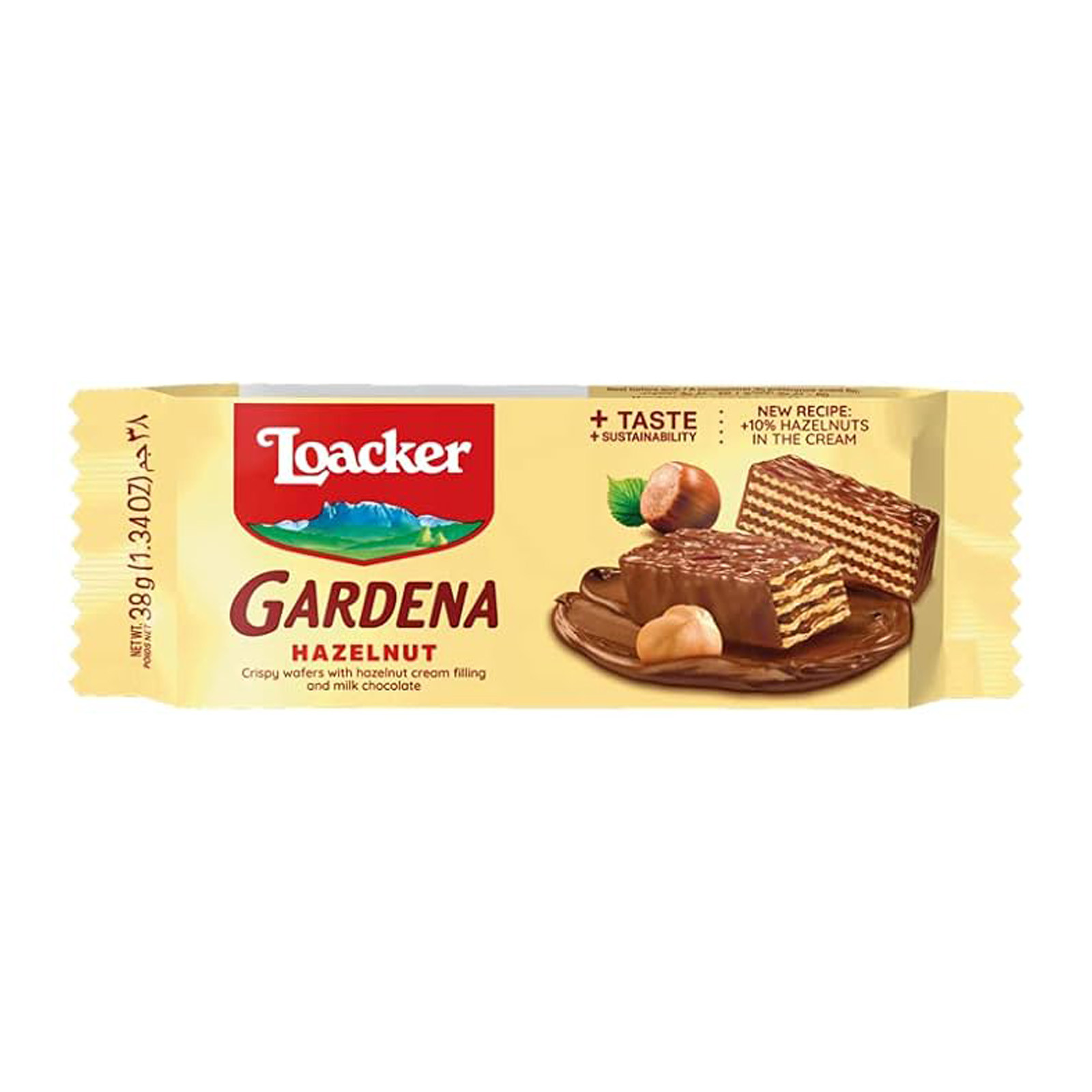 LOACKER WAFER GARDENA HAZELNUT 38G