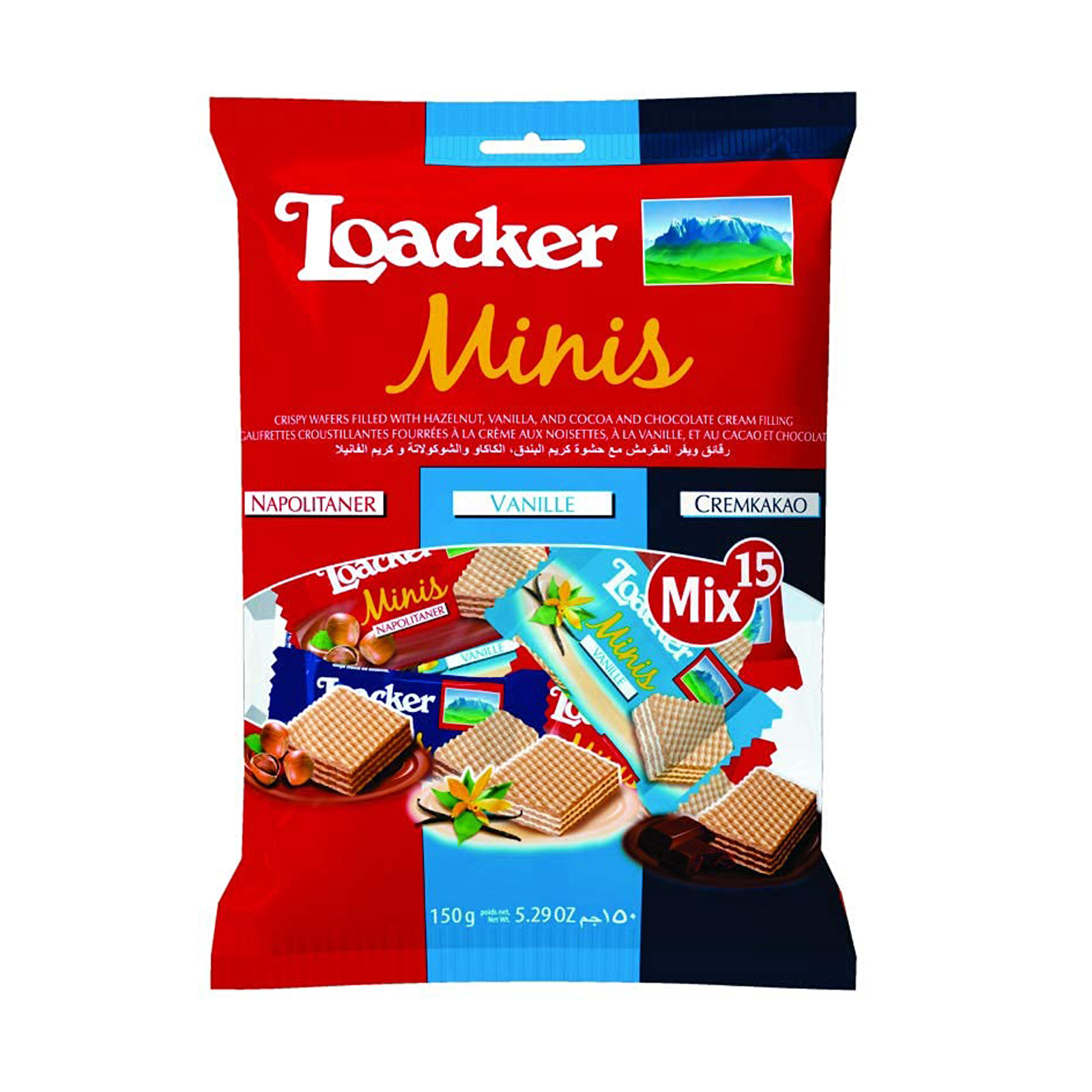 LOACKER WAFER MINIS MIX 150G