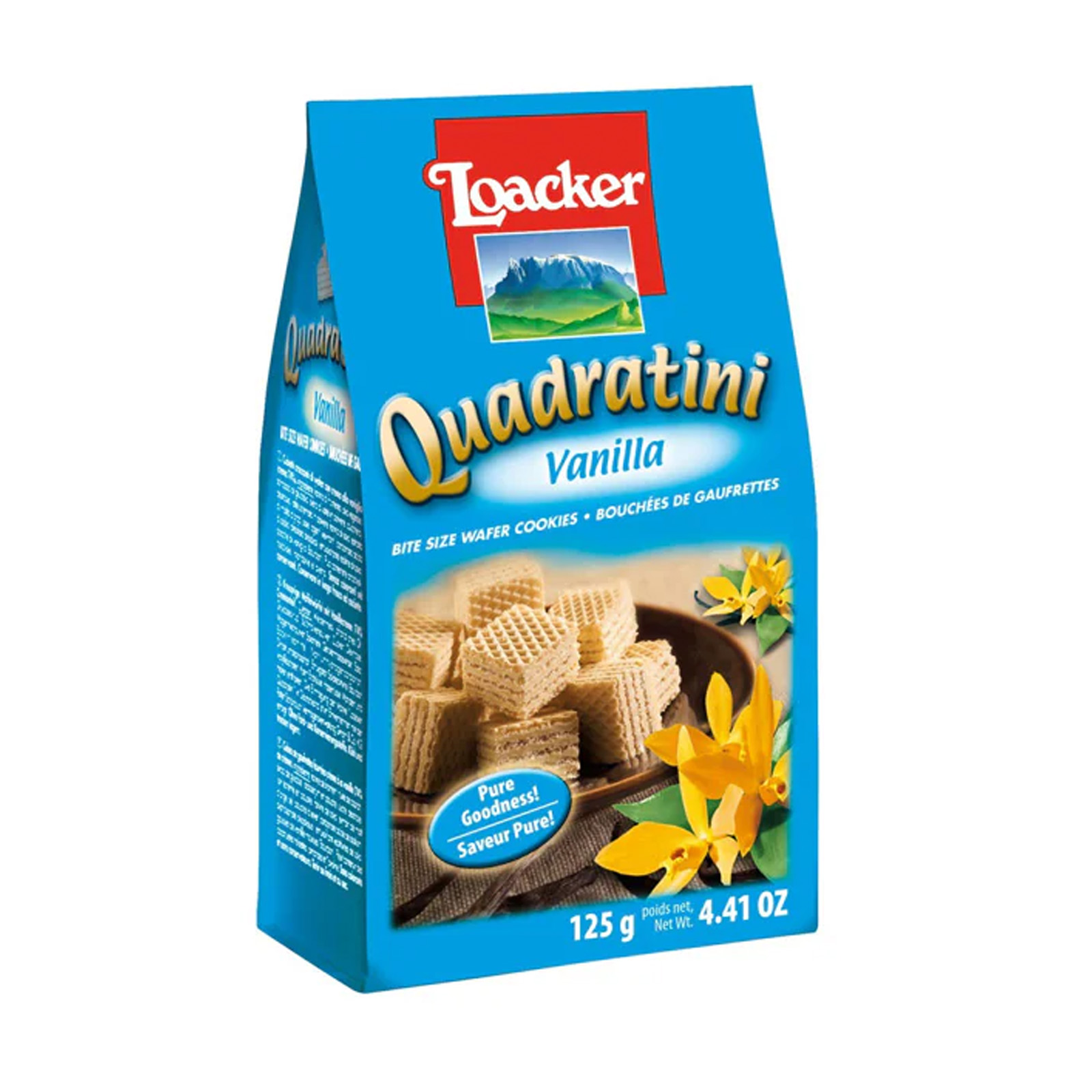 LOACKER WAFER QUADRATINI VANILLA 125G