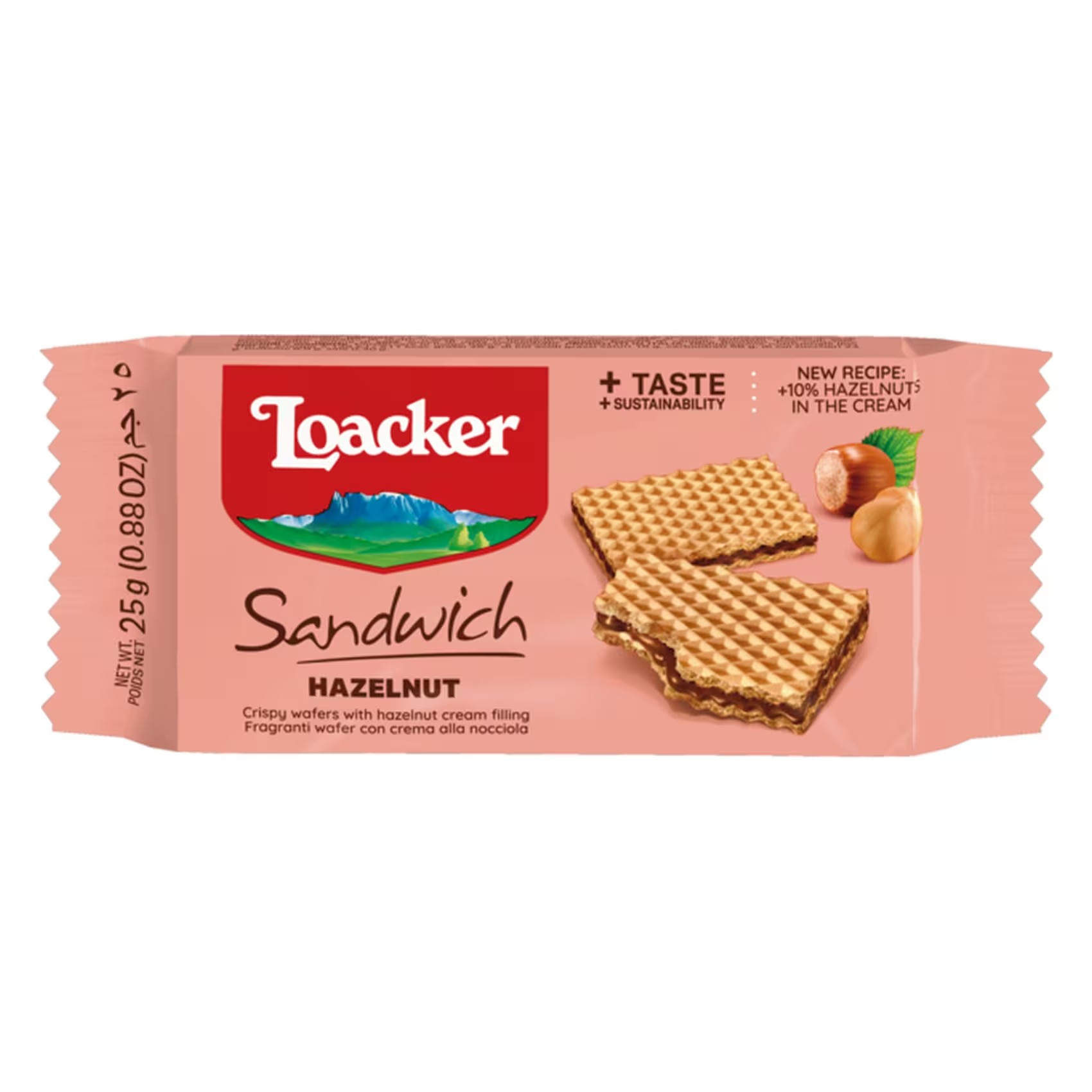 LOACKER WAFER SANDWICH HAZELNUT 25G