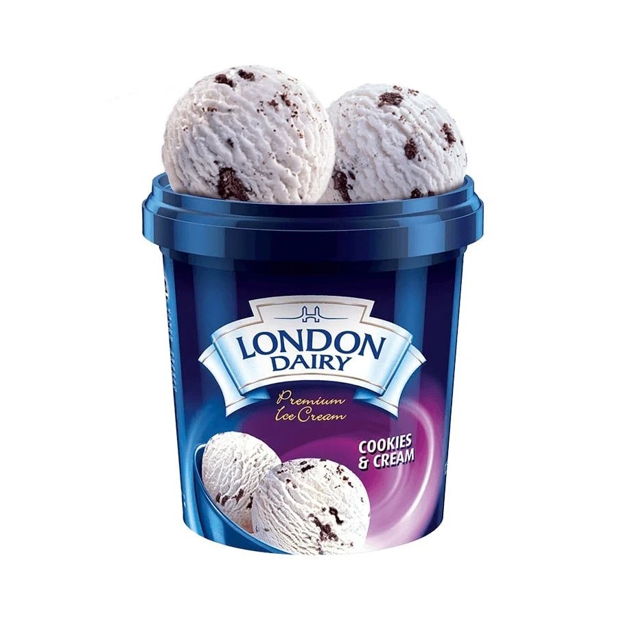 LONDON DAIRY ICECREAM CUP COOKIES&CREAM 125ML
