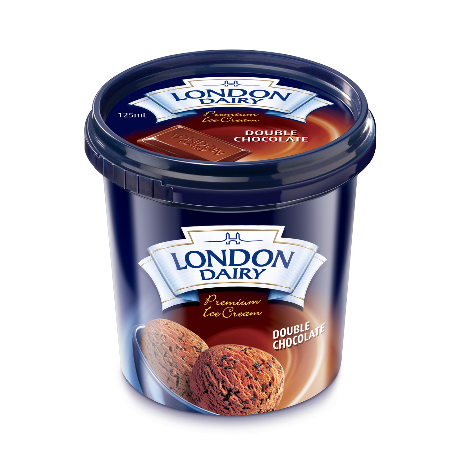 LONDON DAIRY ICECREAM CUP DOUBLE CHOCO 125ML