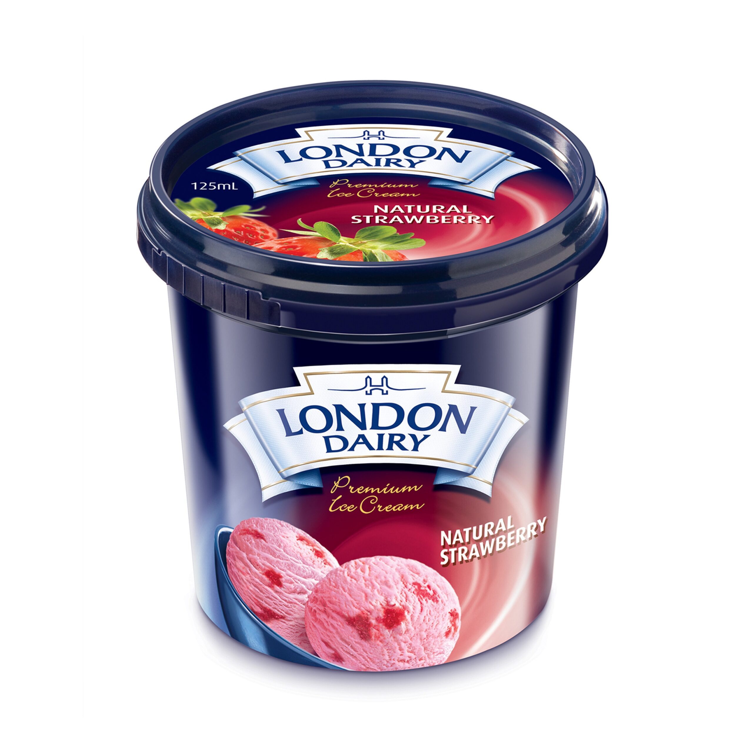 LONDON DAIRY ICECREAM CUP STRAWBERRY 125ML