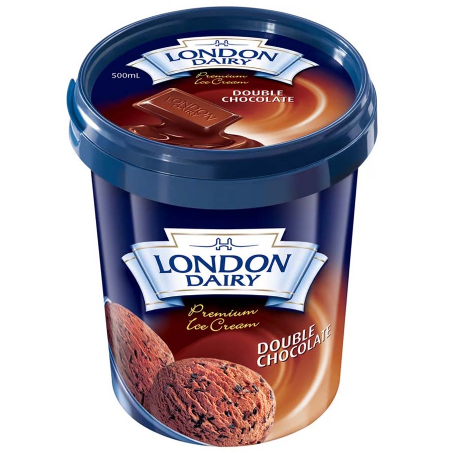 LONDON DAIRY ICECREAM TUB DUBLE CHOCO 500ML