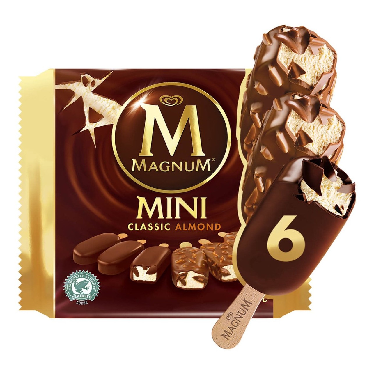 MAGNUM ICE CREAM MINI CLASSIC ALMOND 6S 330ML