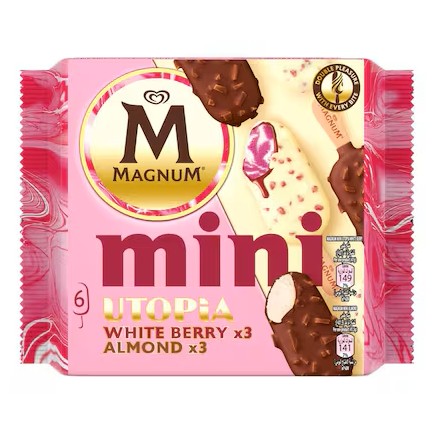MAGNUM MINI WHITE & ALMOND X3 330ML