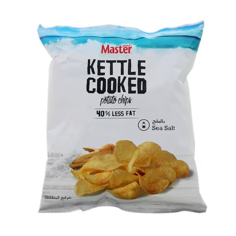 MASTER KETTLE COOKED CHIPS SEA SALT 45G