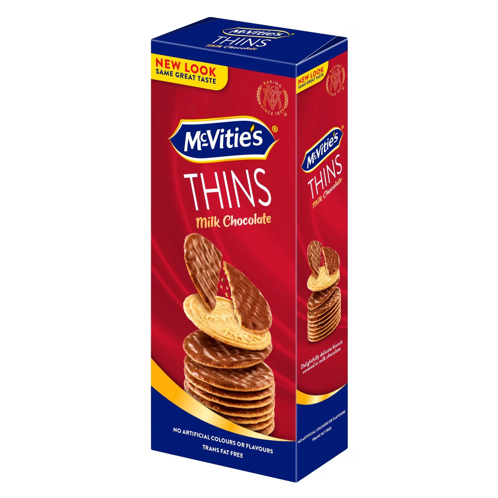 MCVITIES BISCUITS THINS MILK CHOCOLATE 150G