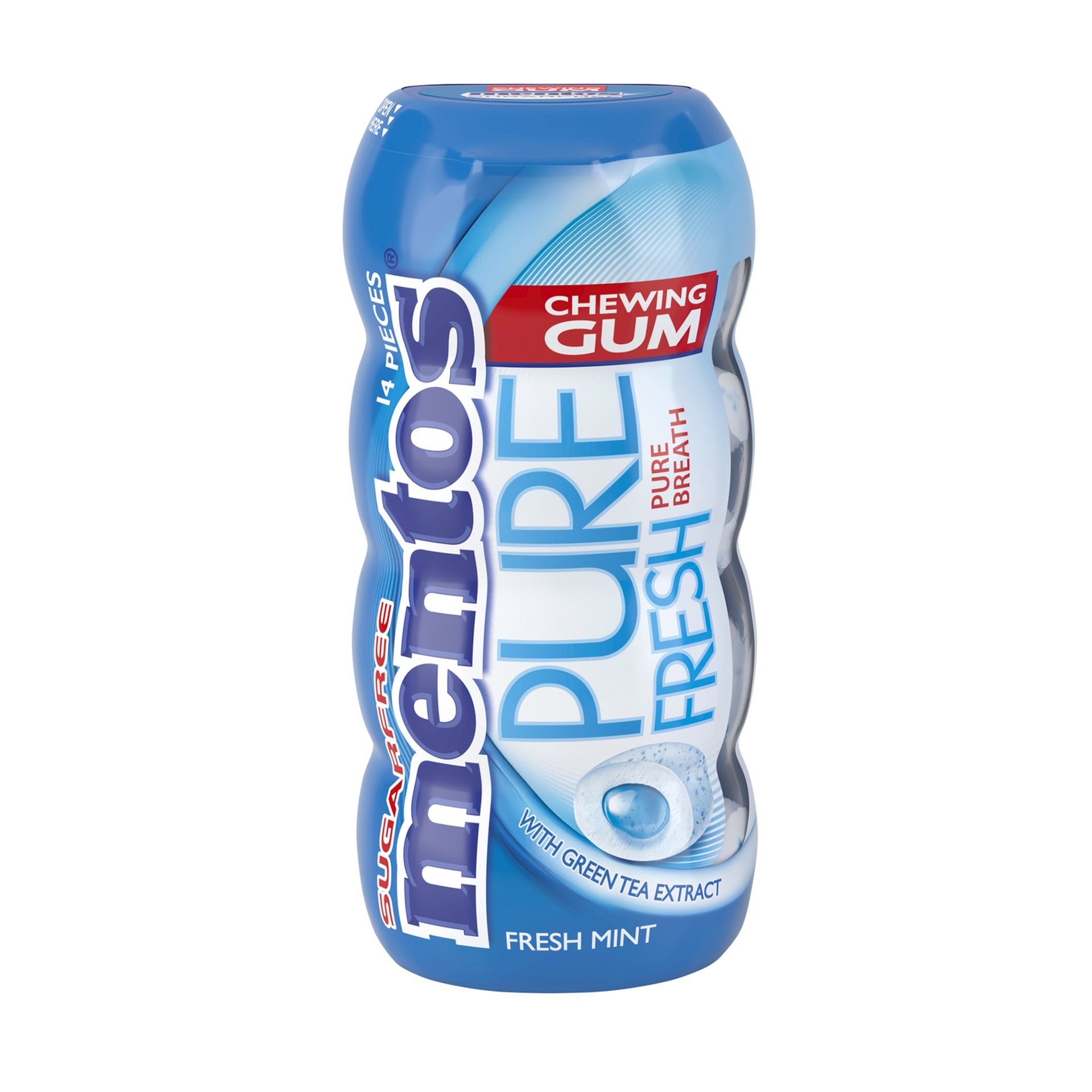 MENTOS CHEW. GUM PUREFRESH FRESH MINT 14S