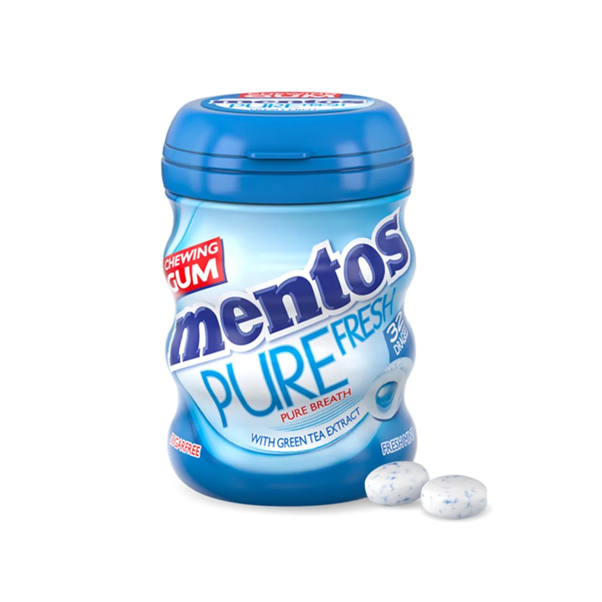 MENTOS CHEW. GUM PUREFRESH FRESH MINT 32S