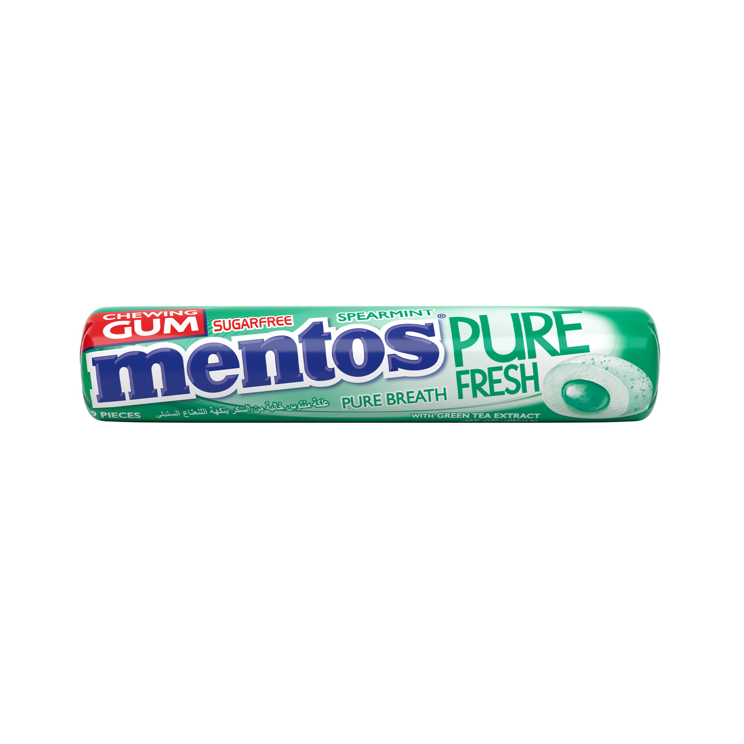 MENTOS CHEW. GUM PUREFRESH SPEARMINT 9S