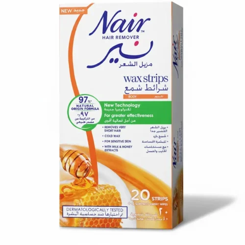NAIR HAIR REMOVER WAX STRIPS HONEY 20STRIPS