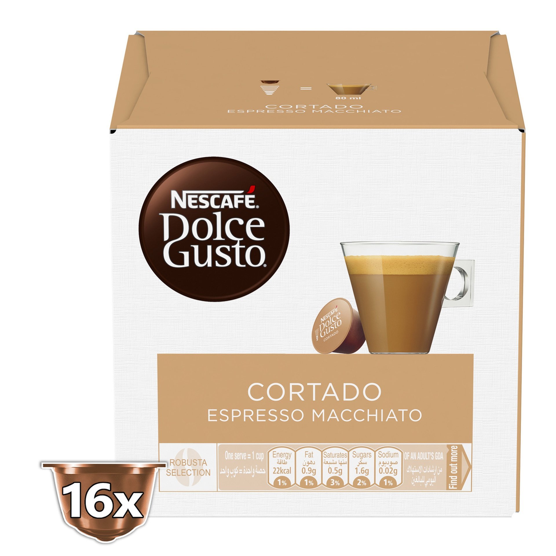 NESCAFE DOLCE GUSTO CORTADO COFFEE 101G