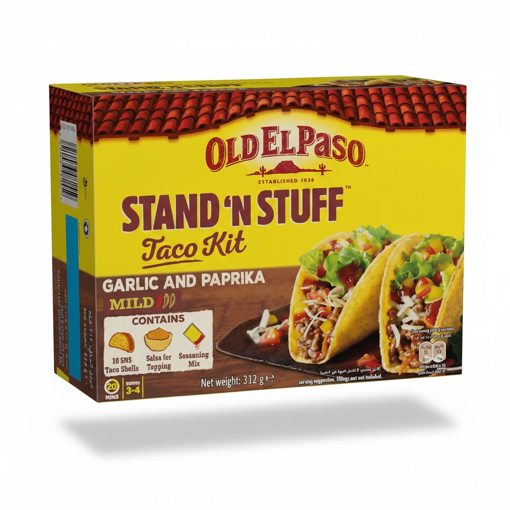 OLD EL PASO STAND N STUFF TACO KIT GARLIC&PAPRIKA 312G