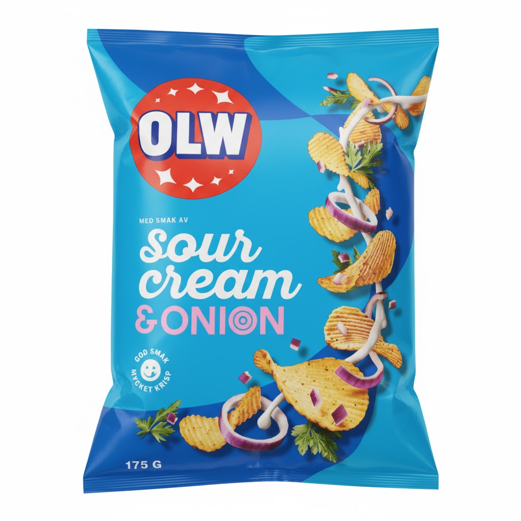OLW POTATO CHIPS SOUR CREAM & ONION 175G