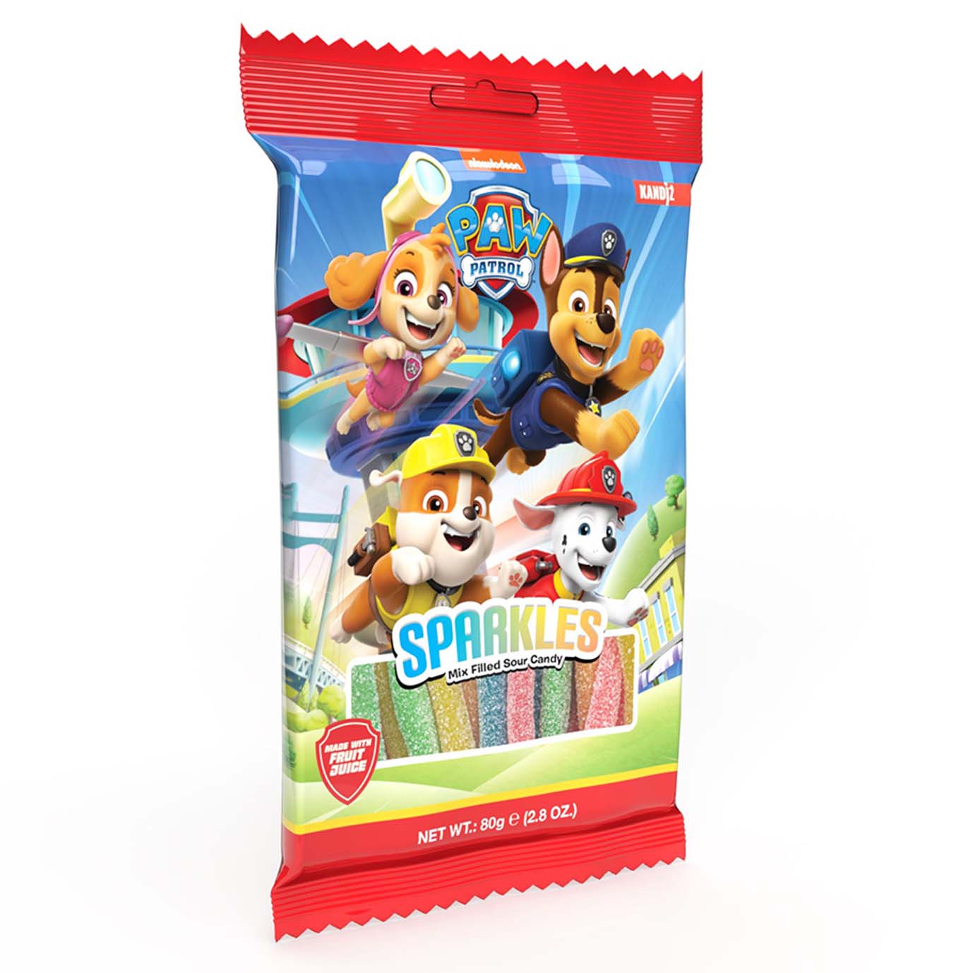 PAW SPARKLES FRUIT MIX SOUR BELT 80G