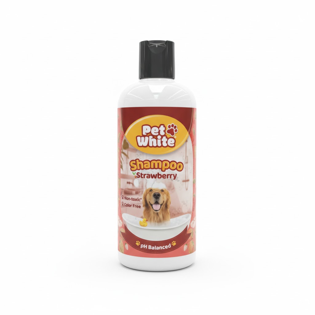 PET WHITE PET SHAMPOO STRAWBERRY 500ML