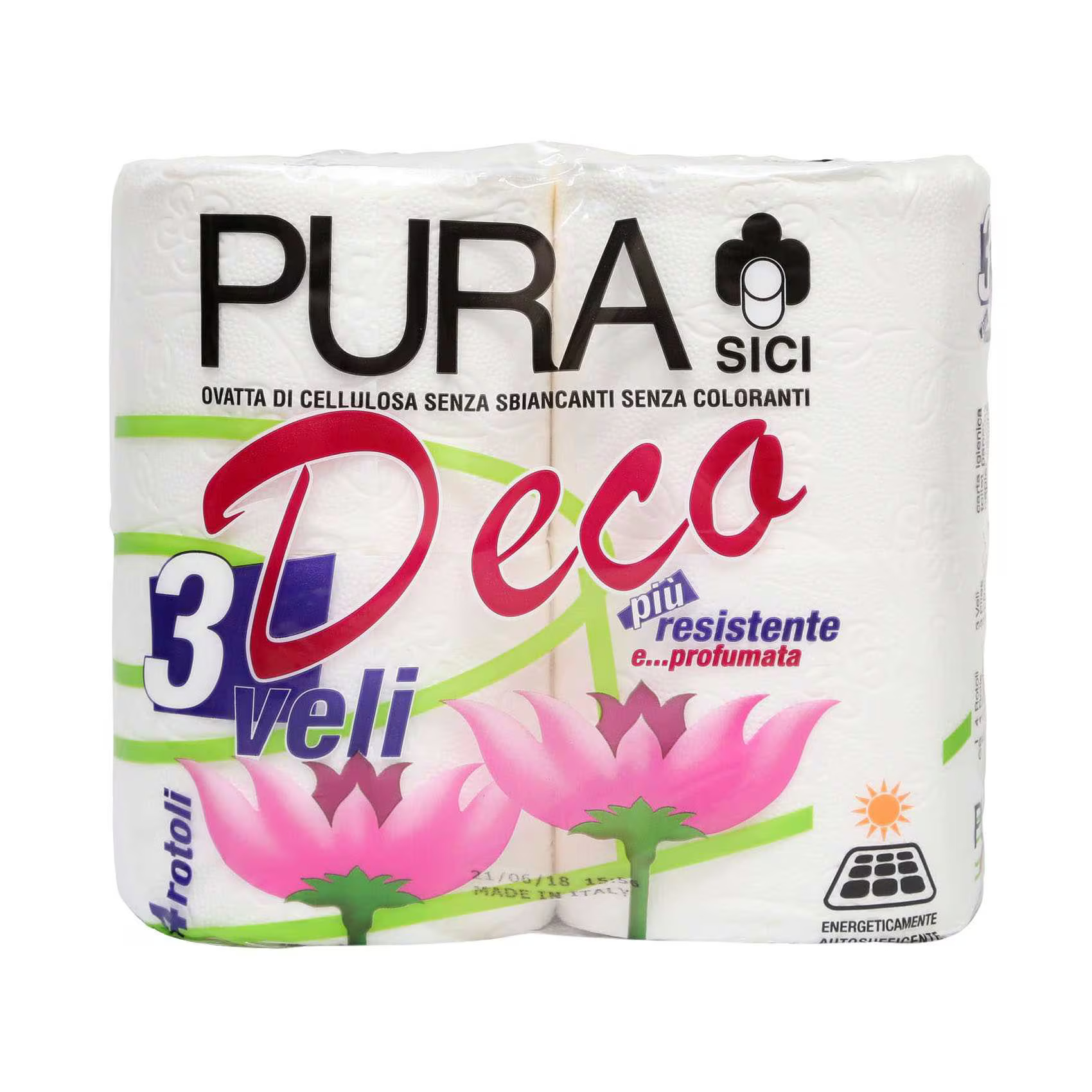 PURA TOILET ROLL DECO 3PLY 4ROLLS