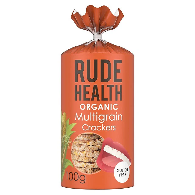 RUDE HEALTH ORGANIC MULTIGRAIN CRACKERS 100G