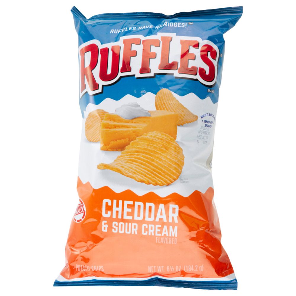 RUFFLES CHIPS CHEDDAR&SOURCREAM 184G