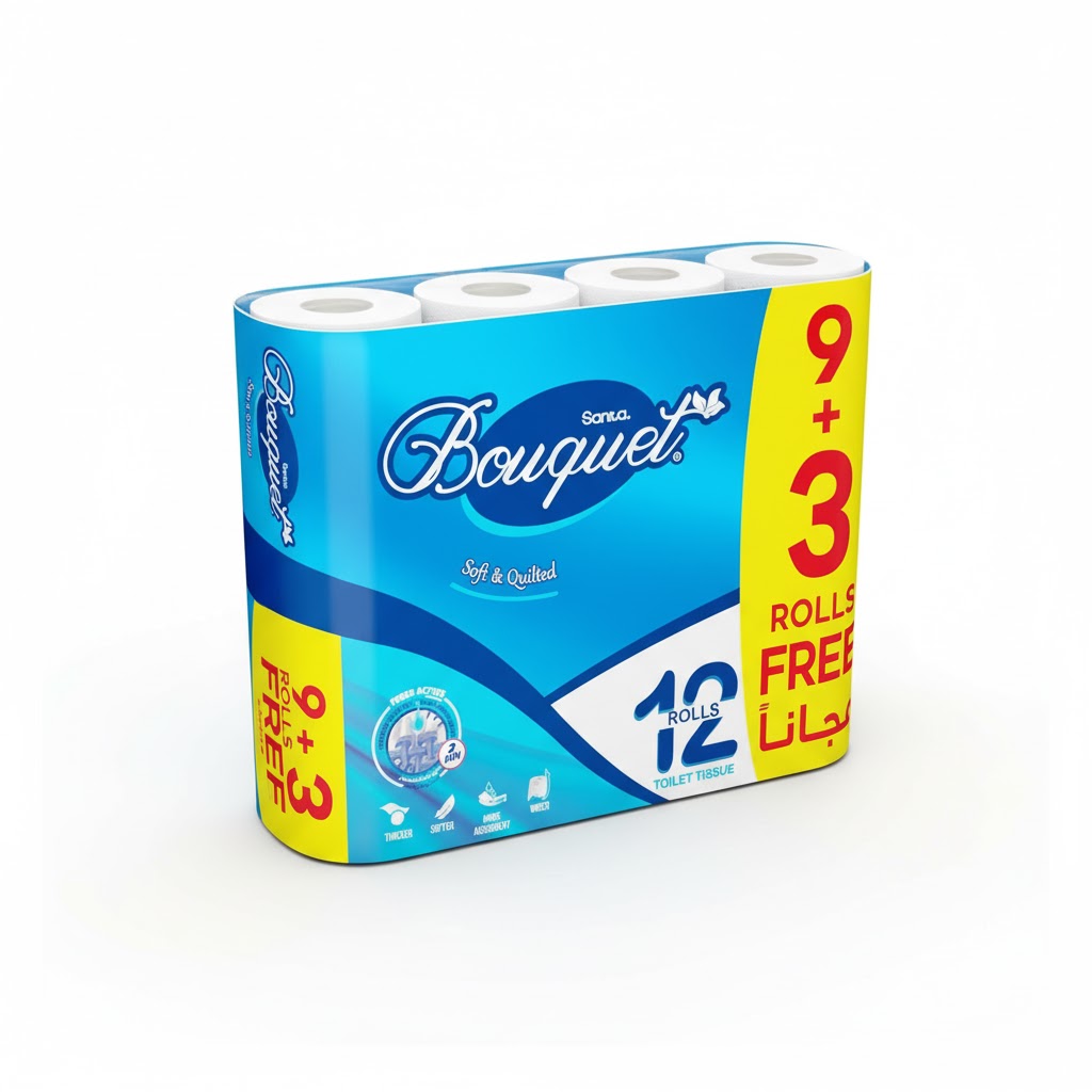 SANITA BOUQUET TOILET ROLLS 9+3