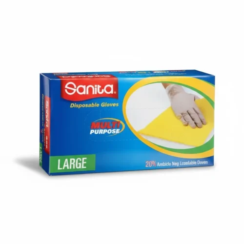 SANITA DISP VINYL GLOVES LARGE 100S