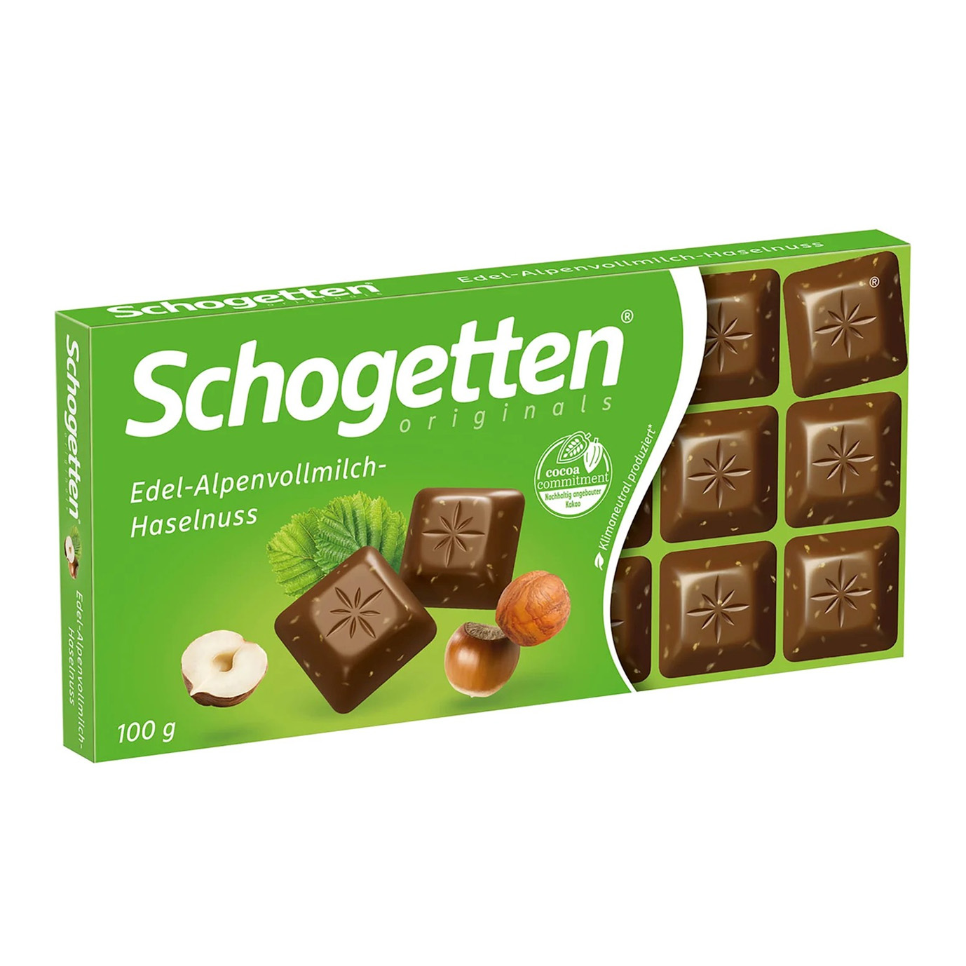 SCHOGETTEN ALPINE MILK AND HAZELNUT CHOCOLATE 100G