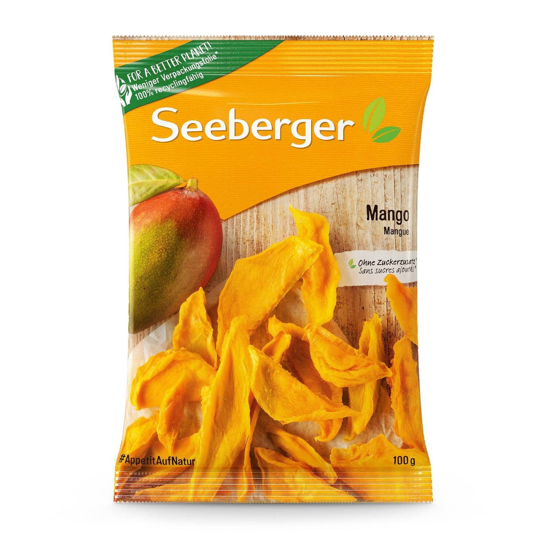 SEEBERGER DRIED MANGO STRIPES 100G