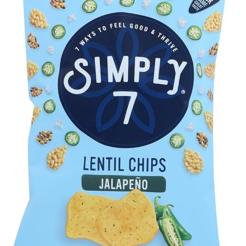 SIMPLY 7 LENTIL CHIPS JALAPENO 103G