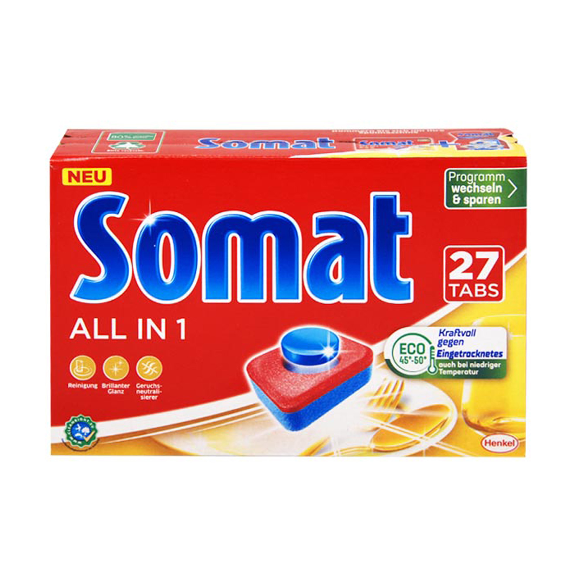 SOMAT DISHWASHER TABLETS 27NOS 475.2G