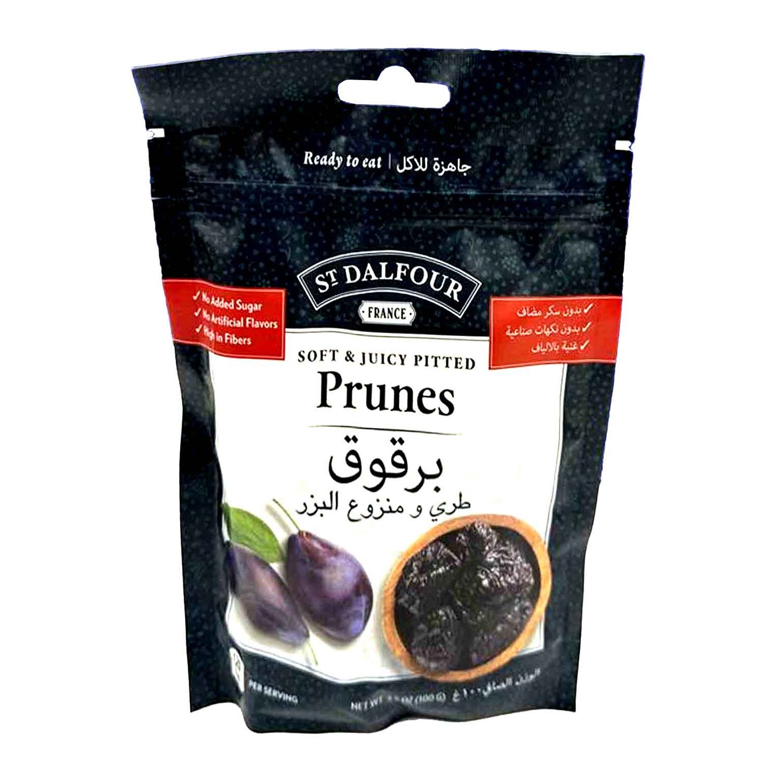 ST DALFOUR DRIED PRUNES 100G