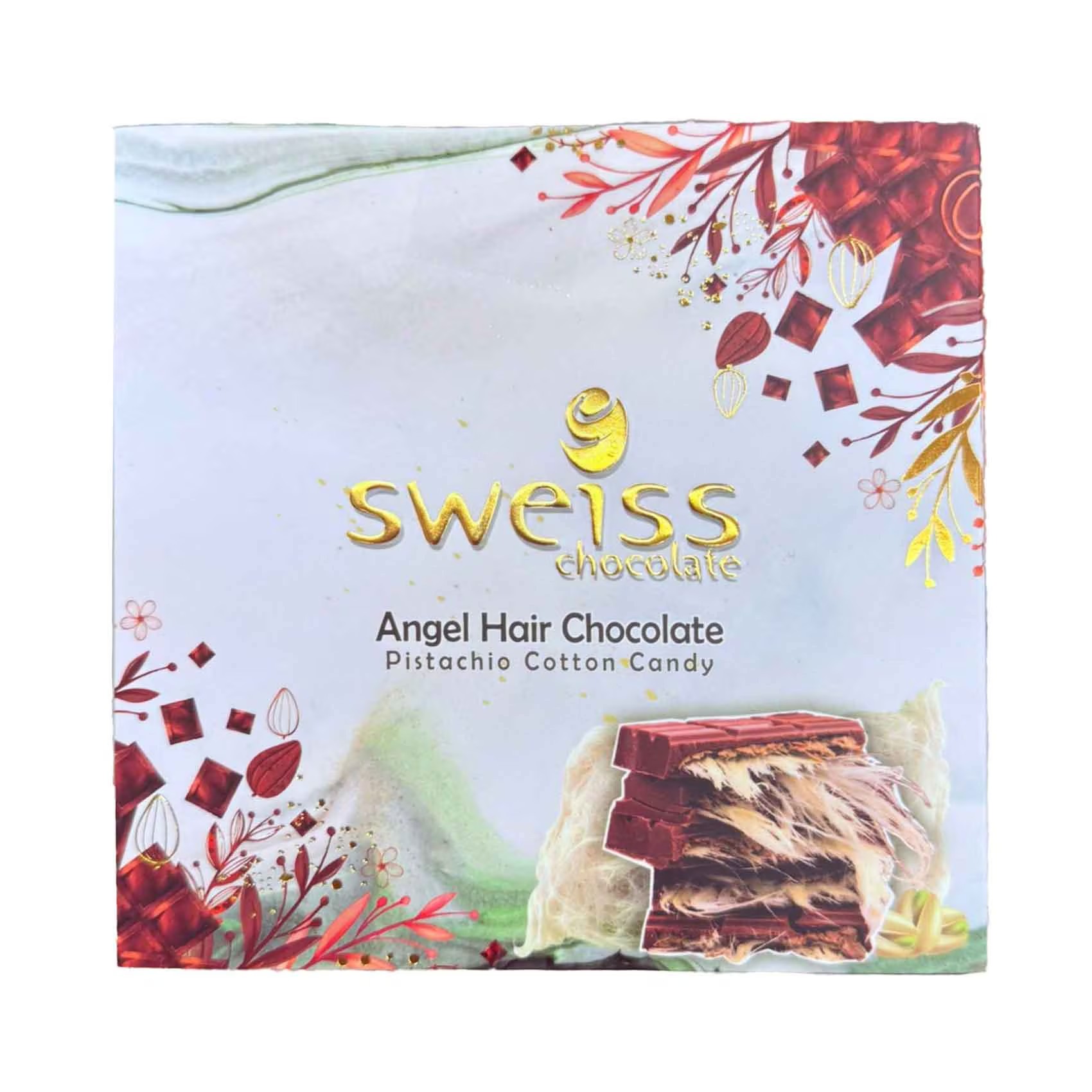 SWEISS ANGEL HAIR MILK CHOCOLATE PISTACHIO 100G