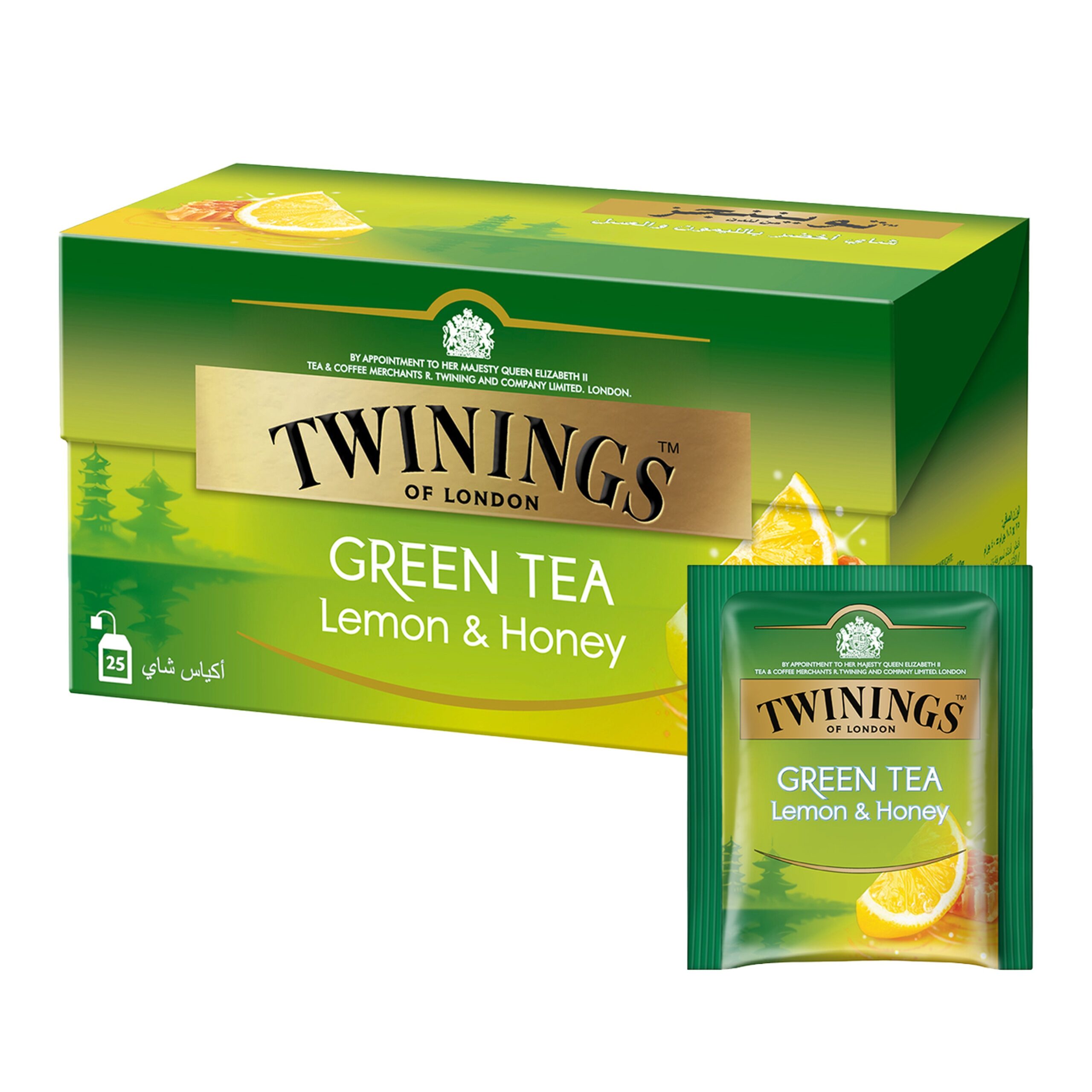 TWININGS GREEN TEA LEMON & HONEY 25S