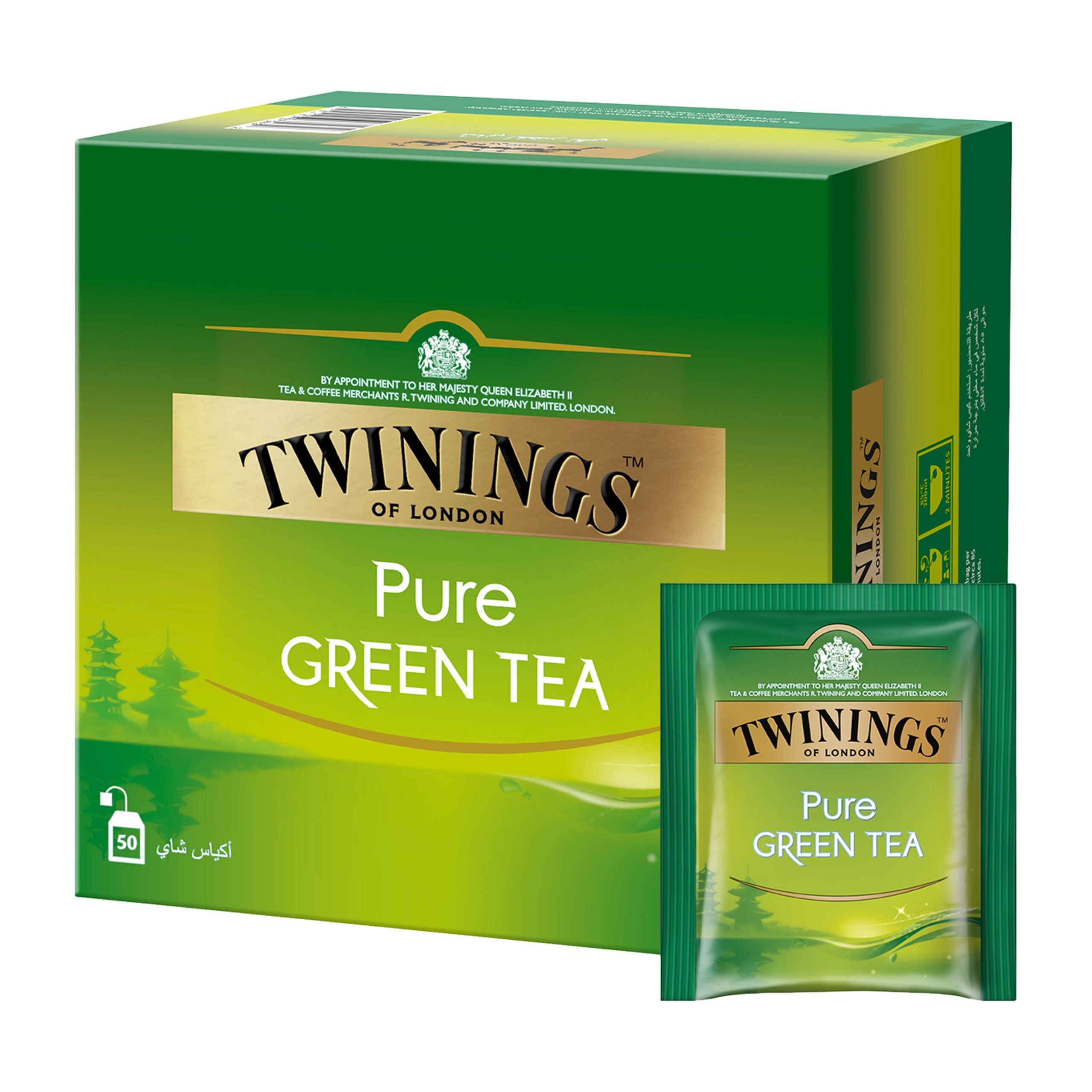 TWININGS GREEN TEA PURE 50S